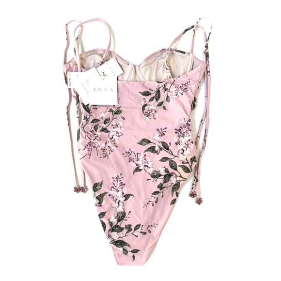 Agua By Agua Bendita Rabano Wisteria One-Piece Ruched Swimsuit - Picture 14 of 16